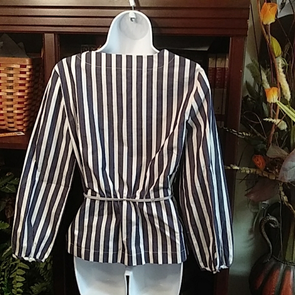 J crew top,  blue and white stripe - Picture 4 of 8
